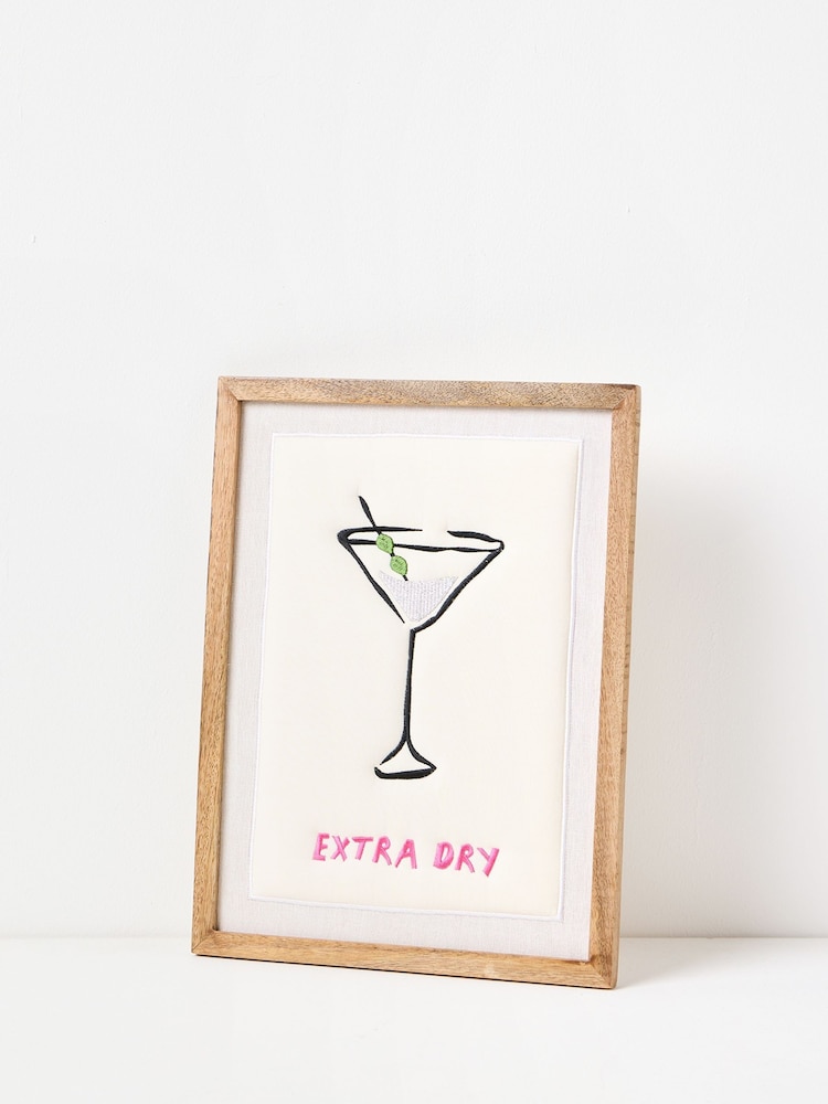 Oliver Bonas Multi Extra Dry Embroidered Framed Wall Art - Image 2 of 4