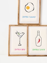 Oliver Bonas Multi Extra Dry Embroidered Framed Wall Art - Image 4 of 4