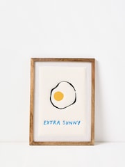 Oliver Bonas Multi Extra Sunny Embroidered Framed Wall Art - Image 1 of 4