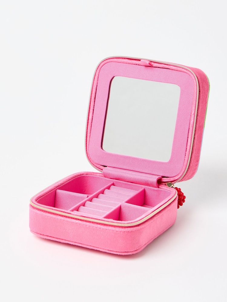 Oliver Bonas Square Love Embroidered Patchwork Square Jewellery Box - Image 2 of 4