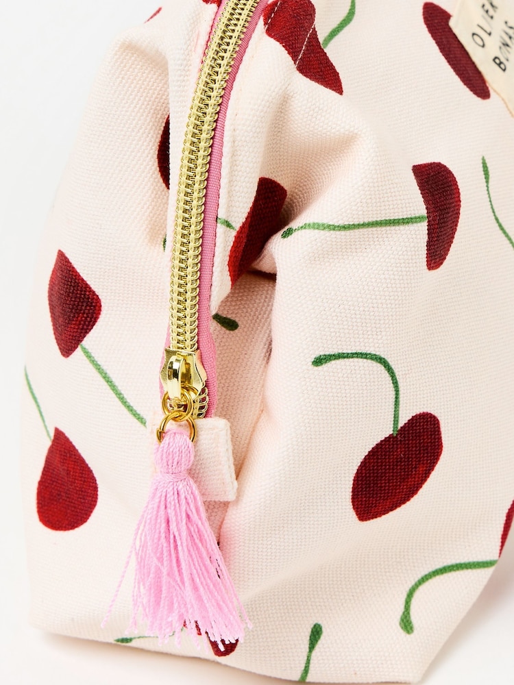 Oliver Bonas Red Cherries Make Up Bag - Image 4 of 4 Oliver Bonas Red Cherries Make Up Bag - Image 4 of 4