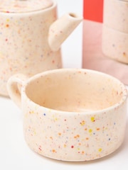 Oliver Bonas Multi Speckle Ceramic Stacking Mug Tea Set - Image 4 of 4
