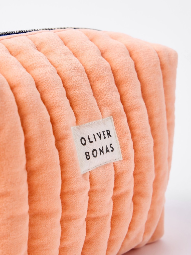 Oliver Bonas Multi Quilted Velvet Wash Bag - Image 4 of 4