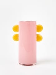 Oliver Bonas Pink Sorriso Glass Vase - Image 2 of 4