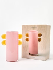 Oliver Bonas Pink Sorriso Glass Vase - Image 3 of 4