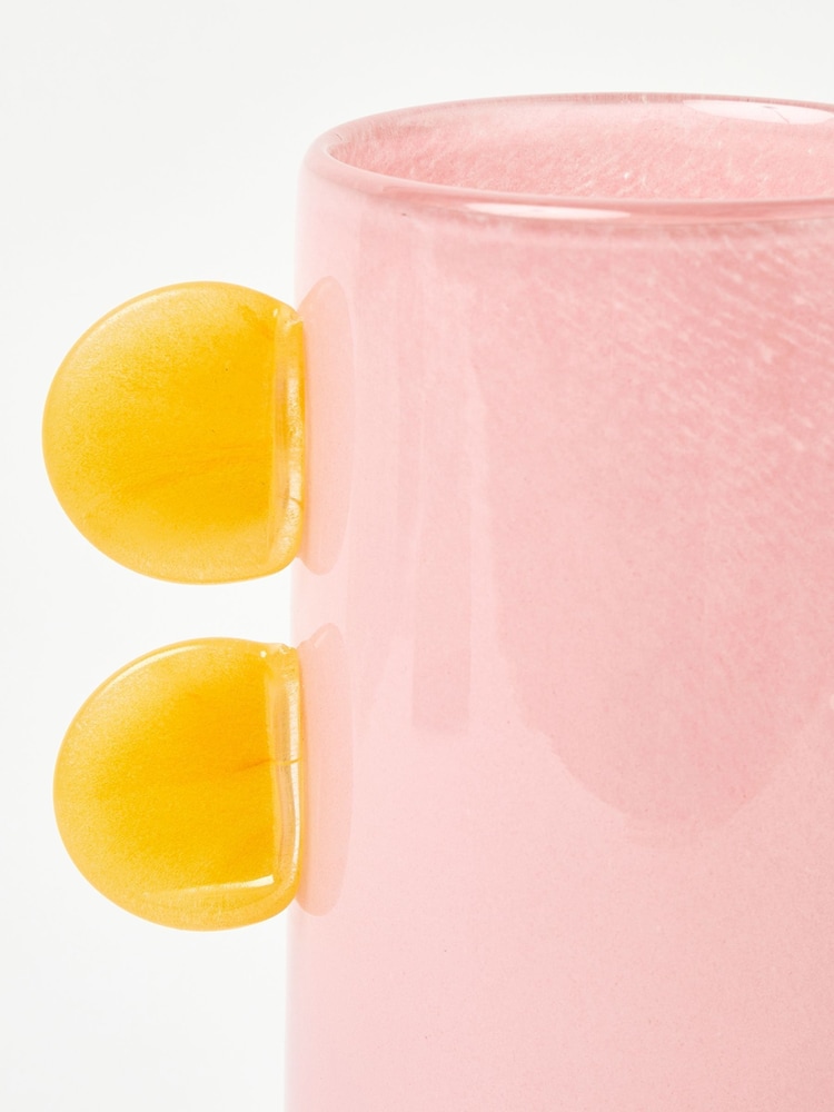 Oliver Bonas Pink Sorriso Glass Vase - Image 4 of 4 Oliver Bonas Pink Sorriso Glass Vase - Image 4 of 4
