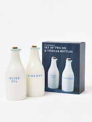 Oliver Bonas Multi Ceramic Olive Oil & Vinegar Bottles Set of 2 - Image 2 of 4