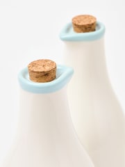 Oliver Bonas Multi Ceramic Olive Oil & Vinegar Bottles Set of 2 - Image 3 of 4