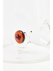 Oliver Bonas Clear Snail Glass Garden Watering Can - Image 3 of 4