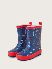 Monsoon Blue London Print Wellies - Image 1 of 3