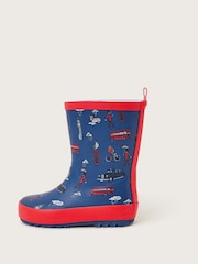 Monsoon Blue London Print Wellies - Image 2 of 3