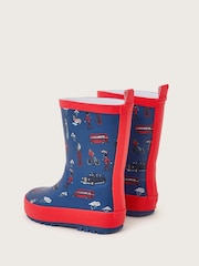 Monsoon Blue London Print Wellies - Image 3 of 3
