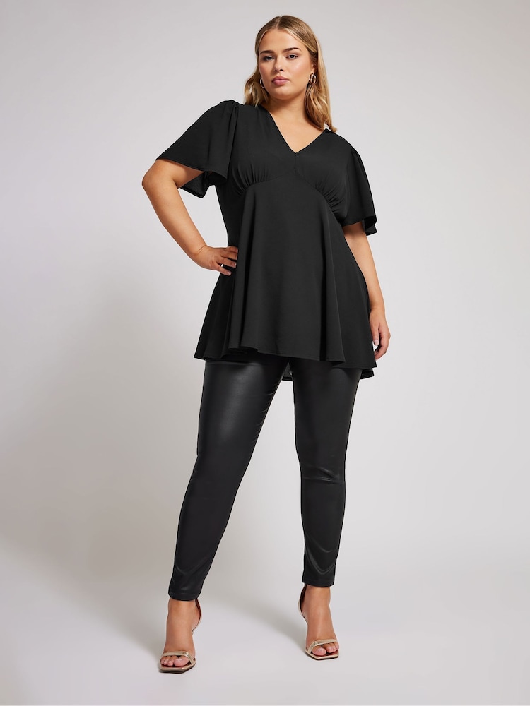 Yours Curve London V-Neck Angel Sleeve Blouse - Image 2 of 5