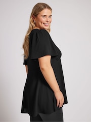 Yours Curve London V-Neck Angel Sleeve Blouse - Image 4 of 5