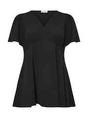 Yours Curve London V-Neck Angel Sleeve Blouse - Image 5 of 5