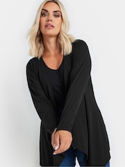Yours Curve Black Waterfall Cardigan - Image 4 of 5