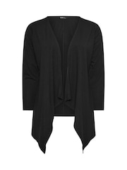 Yours Curve Black Waterfall Cardigan - Image 5 of 5