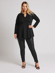 Yours Curve Black London Keyhole Top - Image 2 of 5
