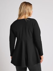 Yours Curve Black London Keyhole Top - Image 3 of 5