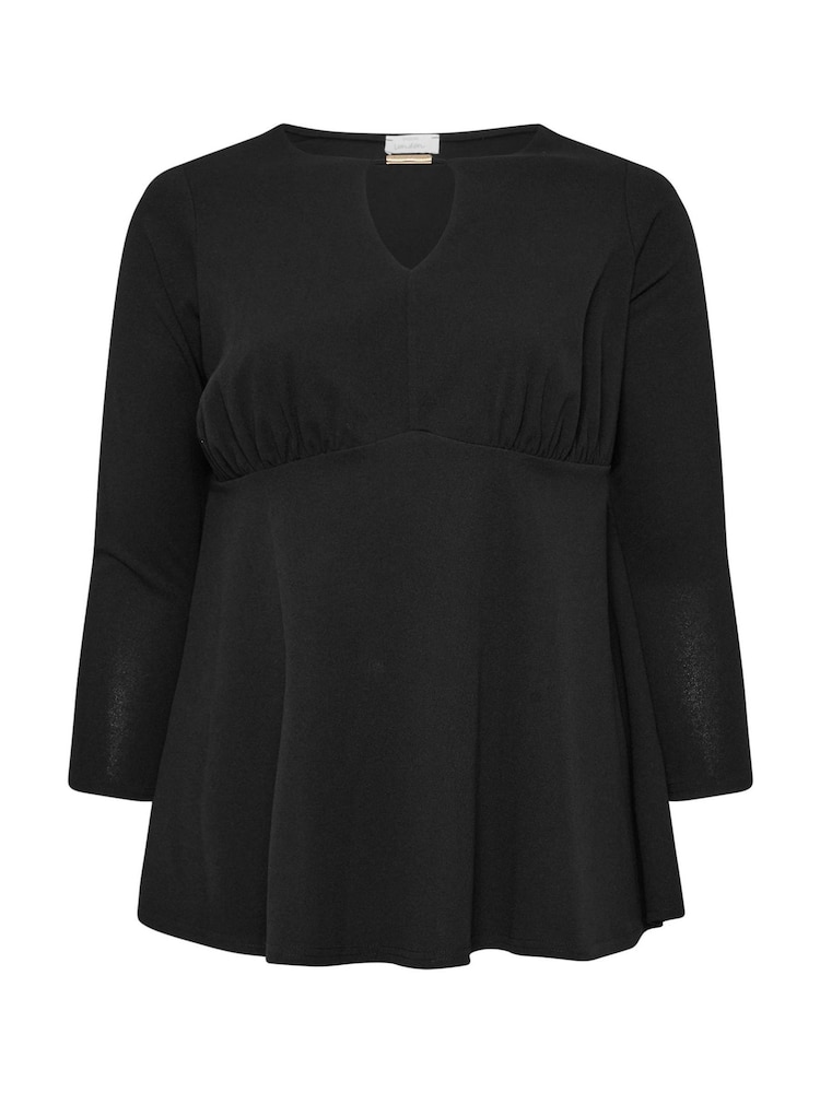 Yours Curve Black London Keyhole Top - Image 5 of 5