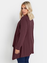 Yours Curve Purple Waterfall Cardigan - Image 3 of 5