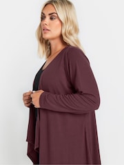 Yours Curve Purple Waterfall Cardigan - Image 4 of 5