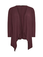 Yours Curve Purple Waterfall Cardigan - Image 5 of 5