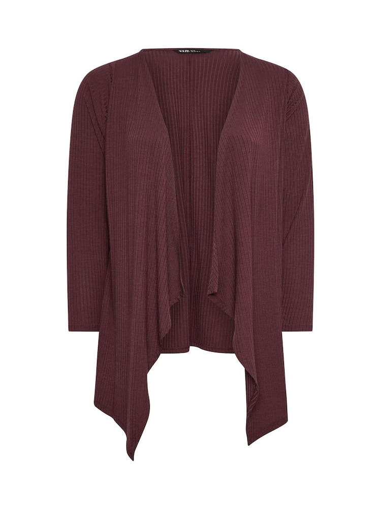 Yours Curve Purple Waterfall Cardigan - Image 5 of 5