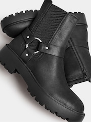 Yours Curve Black Extra Wide Fit Extra Wide Fit Chunky Biker Chelsea Boots - Image 5 of 5