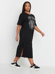 Yours Curve Black 100% Cotton Throw On Dress - Image 2 of 5