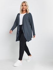 Yours Curve Blue Waterfall Cardigan - Image 2 of 5