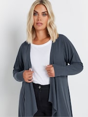 Yours Curve Blue Waterfall Cardigan - Image 4 of 5