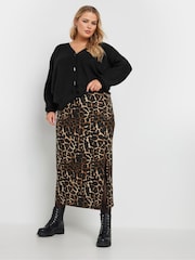 Yours Curve Black Button Through Cardigan - Image 2 of 5
