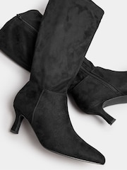 Yours Curve Black Extra Wide Fit Pointed Toe Knee High Boots - Image 4 of 5