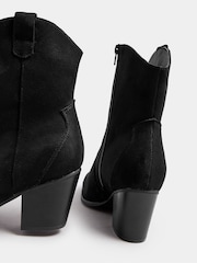 Yours Curve Black Extra Wide Fit Western Ankle Boots - Image 4 of 5