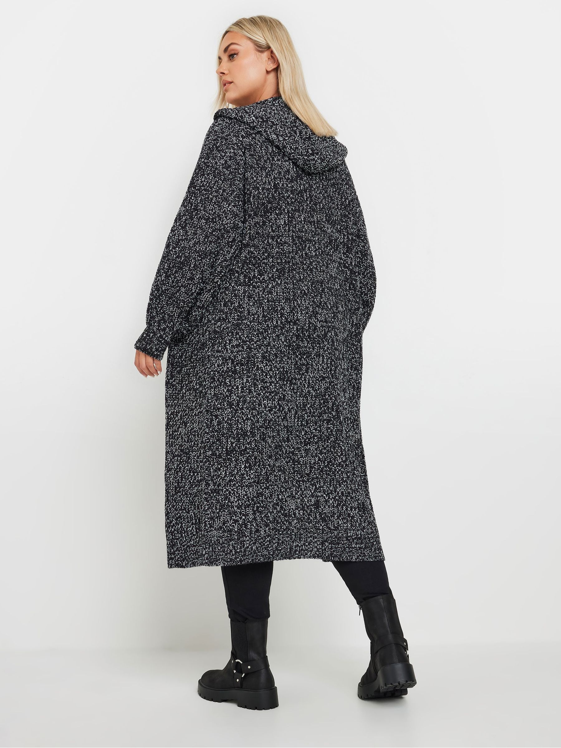Buy Yours Curve Black Hooded Longline Cardigan from the Next UK