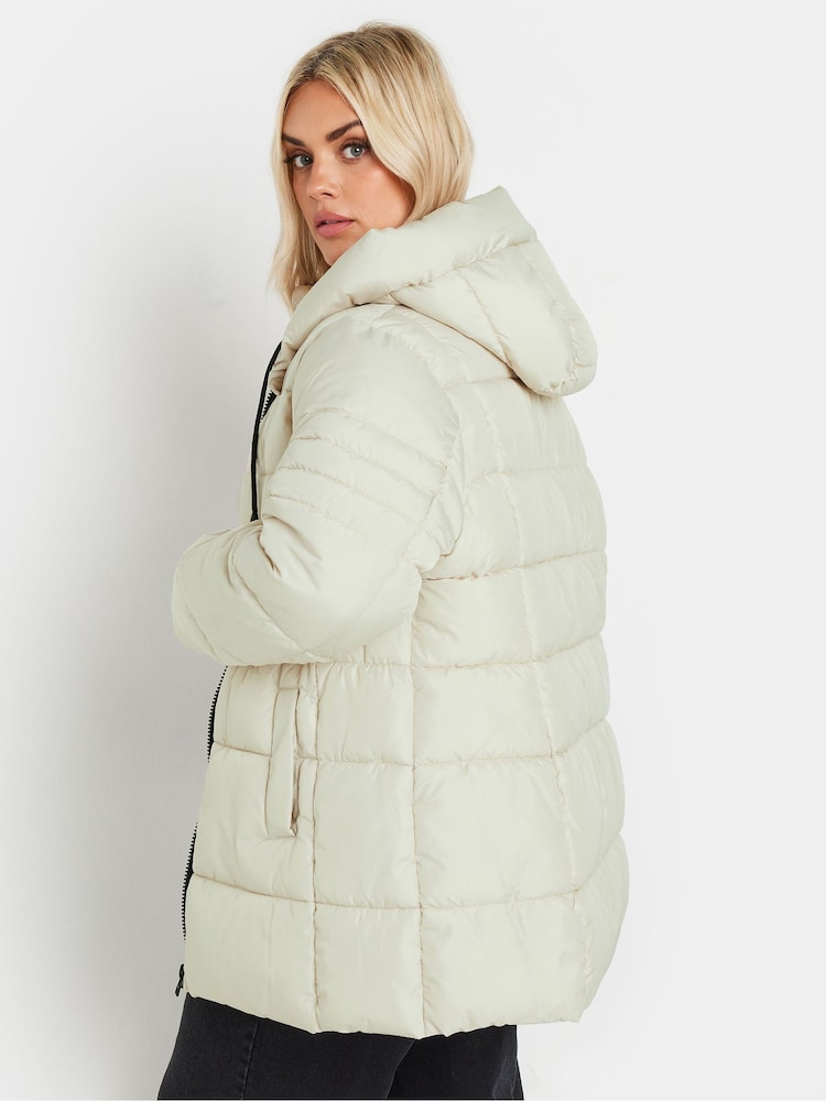 Yours Curve Cream Sporty Short Coat - Image 4 of 6