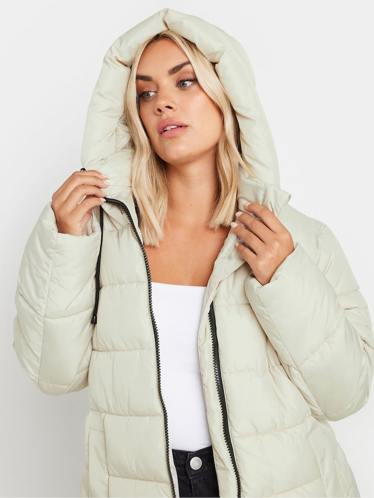 Yours Curve Cream Sporty Short Coat - Image 5 of 6