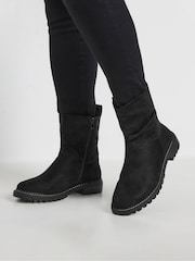 Yours Curve Black Extra Wide Fit Slouch Boots - Image 1 of 4