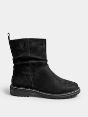 Yours Curve Black Extra Wide Fit Slouch Boots - Image 2 of 4