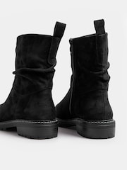Yours Curve Black Extra Wide Fit Slouch Boots - Image 4 of 4