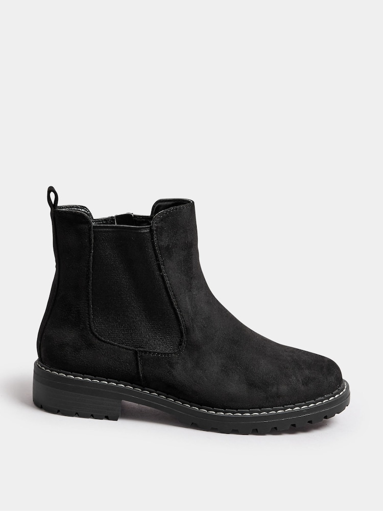 Yours Curve Black Extra-Wide Fit Casual Chelsea Boots - Image 2 of 4