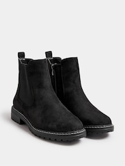Yours Curve Black Extra-Wide Fit Casual Chelsea Boots - Image 3 of 4