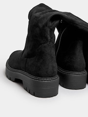 Yours Curve Black Wide Fit Over The Knee Flatform Boots - Image 5 of 6