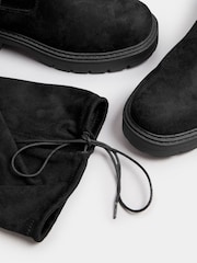 Yours Curve Black Wide Fit Over The Knee Flatform Boots - Image 6 of 6