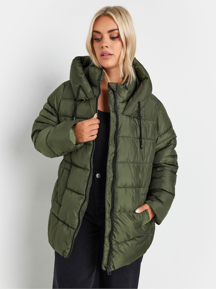 Yours Curve Green Sporty Short Coat - Image 1 of 5