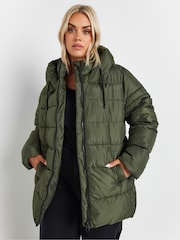 Yours Curve Green Sporty Short Coat - Image 3 of 5