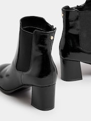 Yours Curve Black Extra Wide Fit Patent Block Chelsea Boots - Image 4 of 5