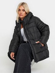 Yours Curve Black Sporty Short Coat - Image 1 of 5