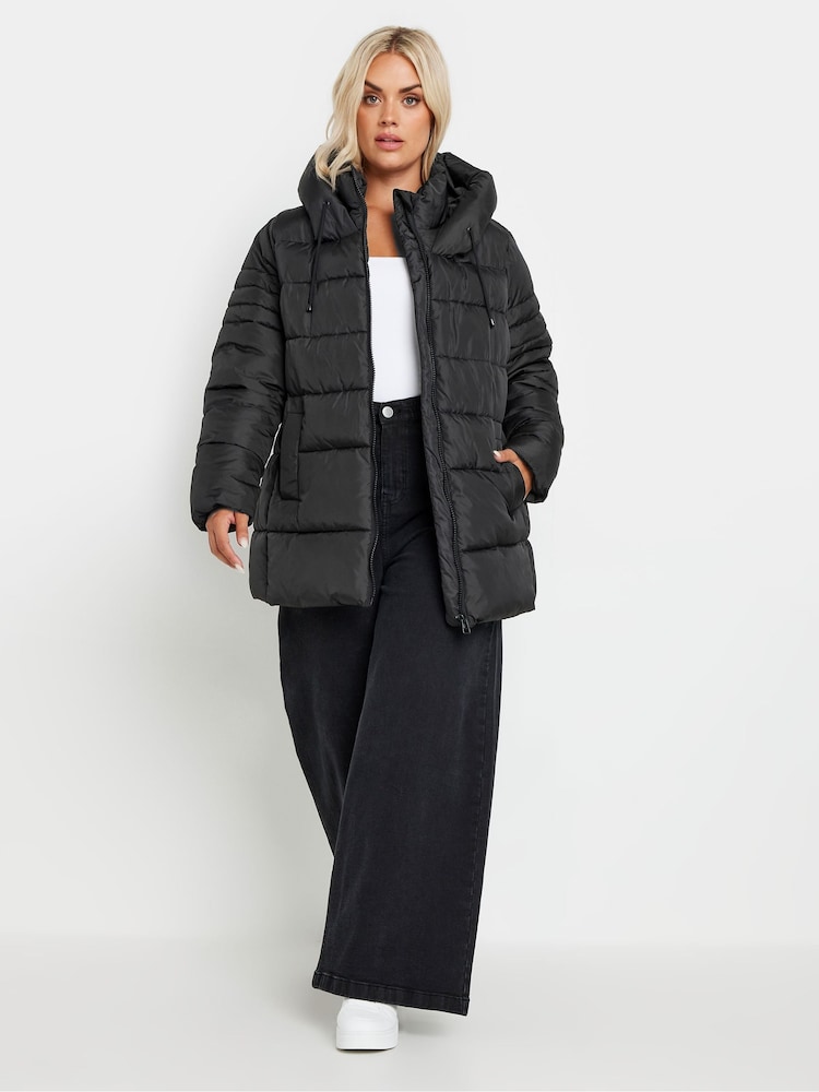 Yours Curve Black Sporty Short Coat - Image 2 of 5